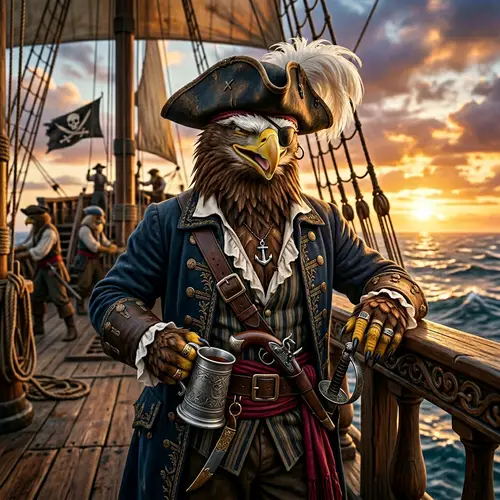 Flirtatious Eagle Pirate: A Bold Adventure