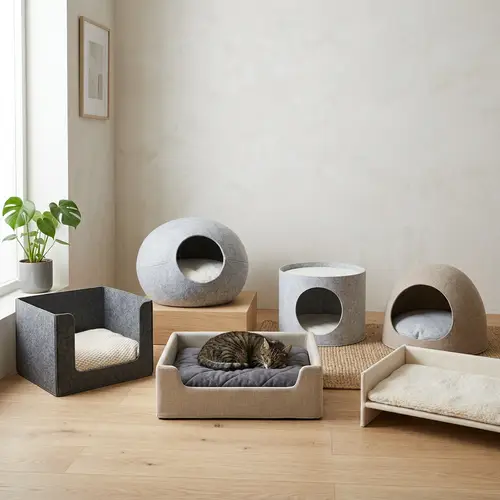Modern Minimalistic Cat Beds - Stylish Designs for Cats