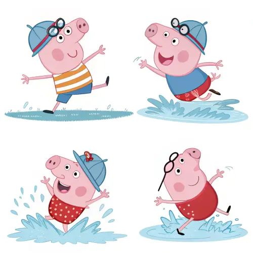 George from Peppa Pig Swimming Sprite Sheet