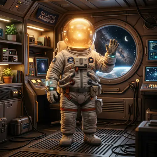 Spaceman Mascot with Ambient Light Head