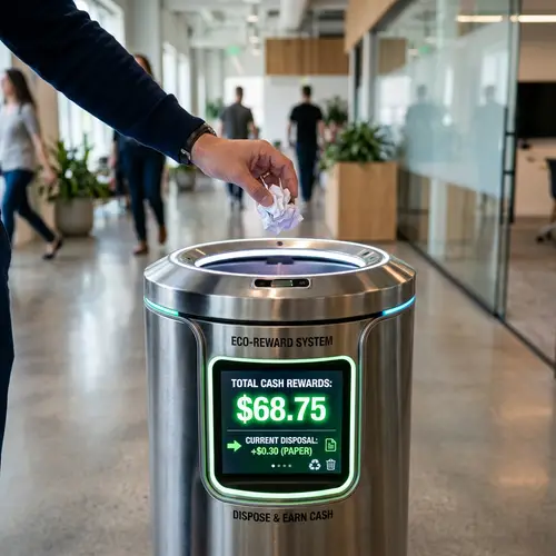 Cash Rewarding Trash Can: Earn Cash for Proper Disposal
