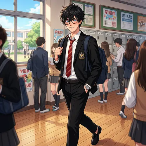 Handsome Anime Boy Illustration | Teenage Character Art
