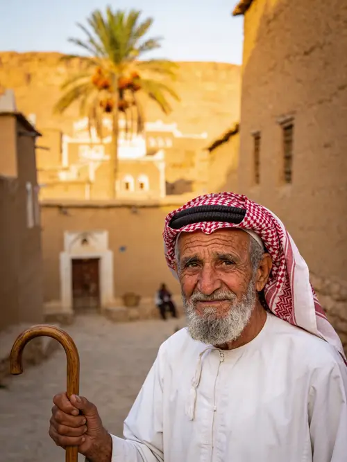 Elderly Man in Yemen: A Cultural Portrait