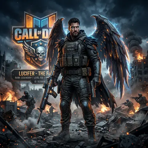 Cool Lucifer Angel Character in Call of Duty