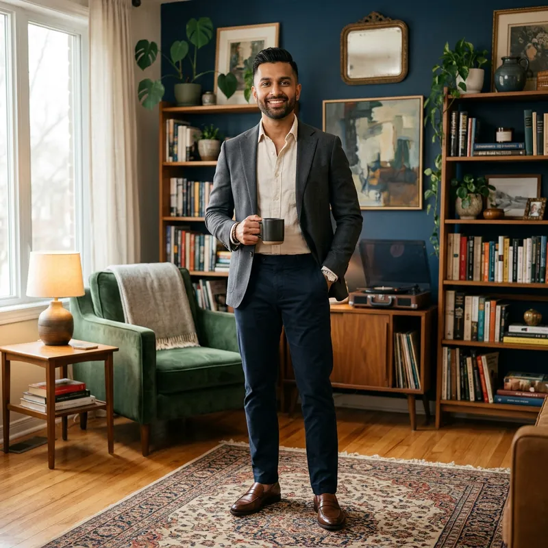 Stylish Handsome Man in the Room