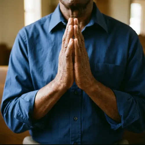 Praying Black Man's Hands | No Adornments