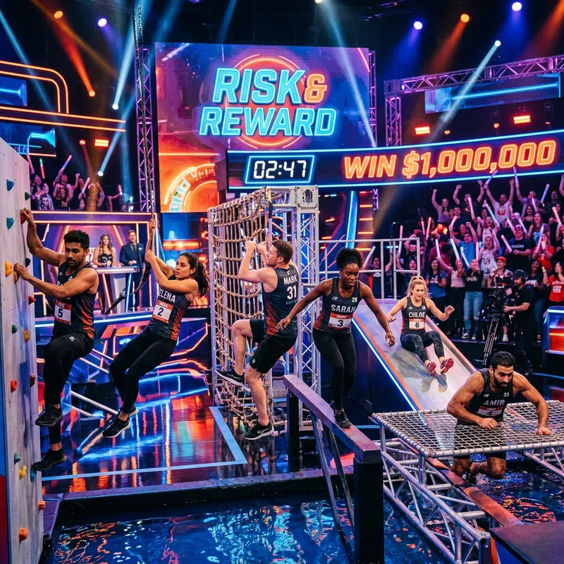 Vibrant Reality TV Contestants Competing for Cash Prize