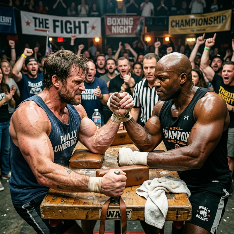 Boxing-Inspired Arm-Wrestling Showdown Boxing-Inspired Arm-Wrestling Showdown