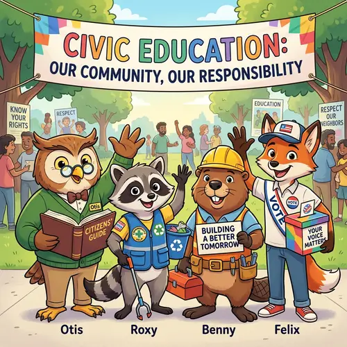 Engaging Mascots for Civil Education Programs