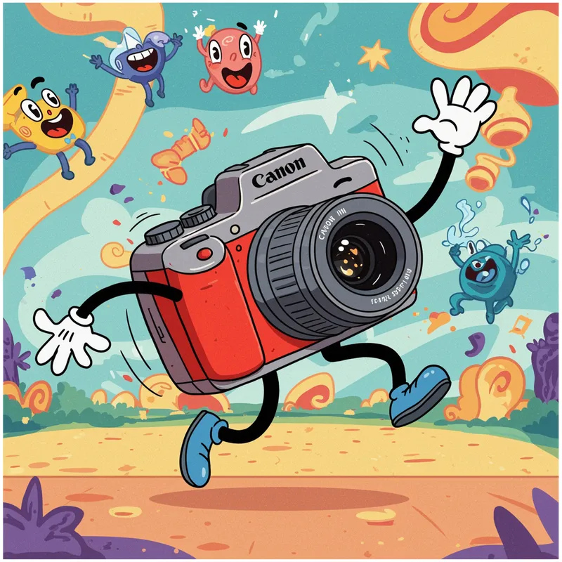 Cartoon of Canon in Dance - Fun Art