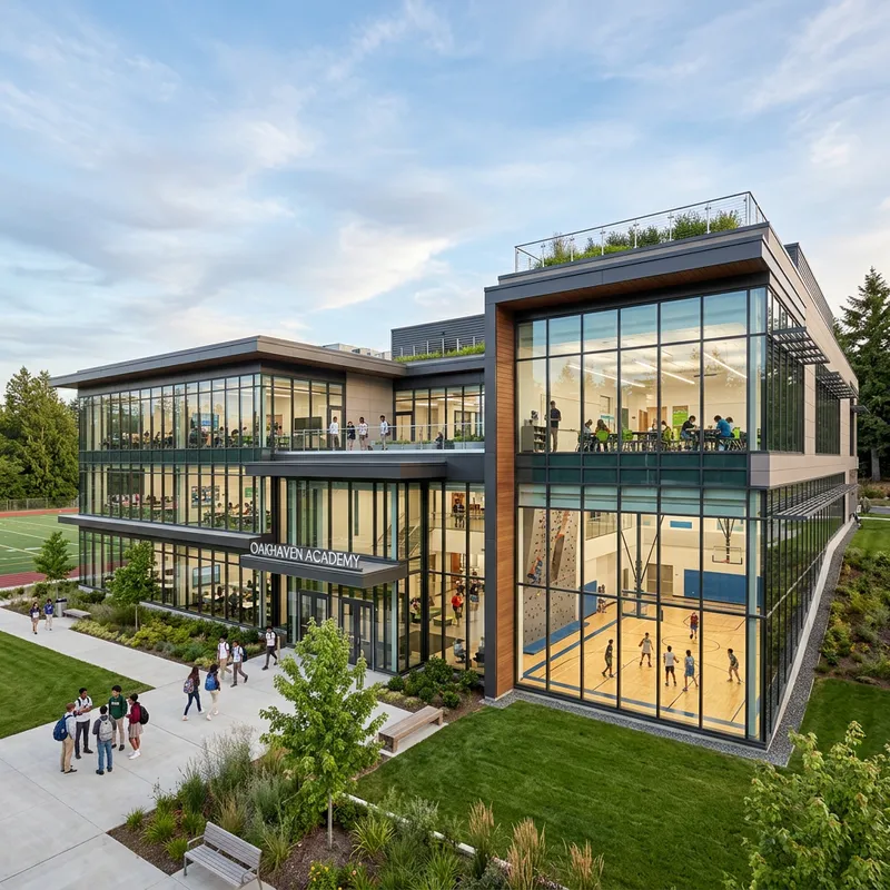 Modern Two-Story School with State-of-the-Art Design