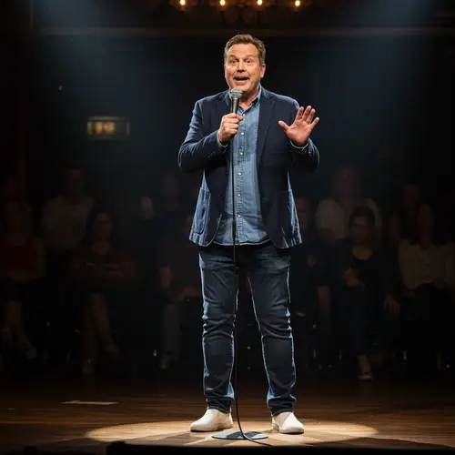 54-Year-Old Male Stand-Up Comedian on Stage