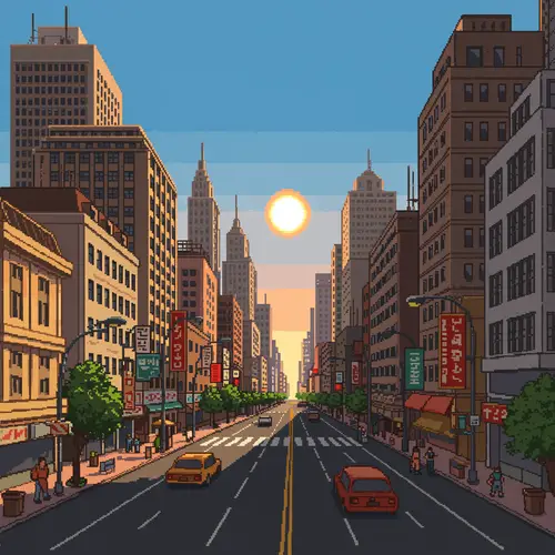 Pixel Art Cityscapes: Midday Vibes
