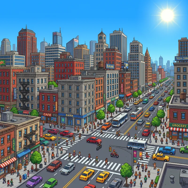 Pixel Art Cityscapes: Midday Vibes