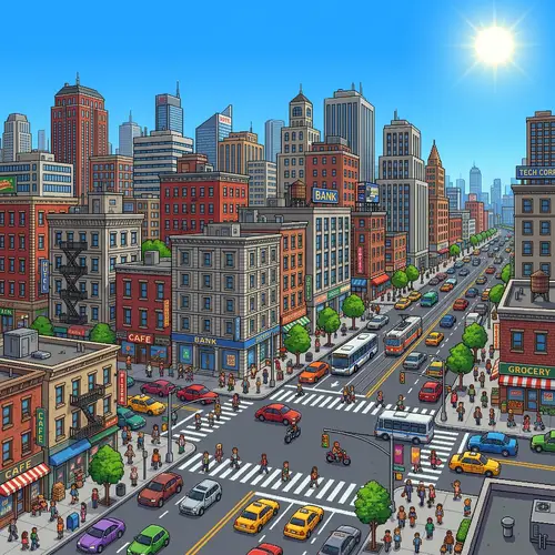 Pixel Art Cityscapes: Midday Vibes