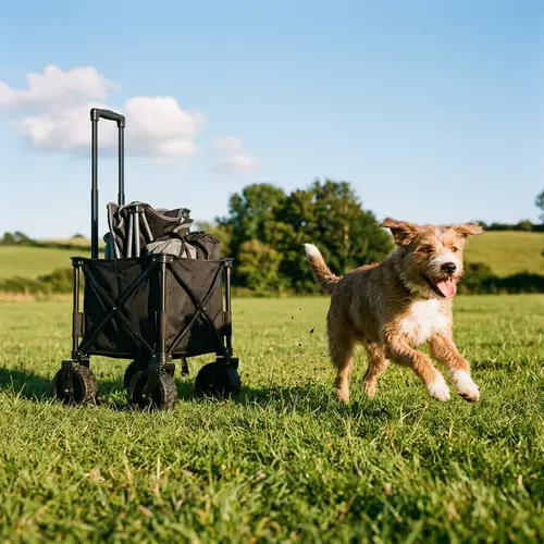 Lightweight Black Camping Trolley: Perfect for Outdoor Fun