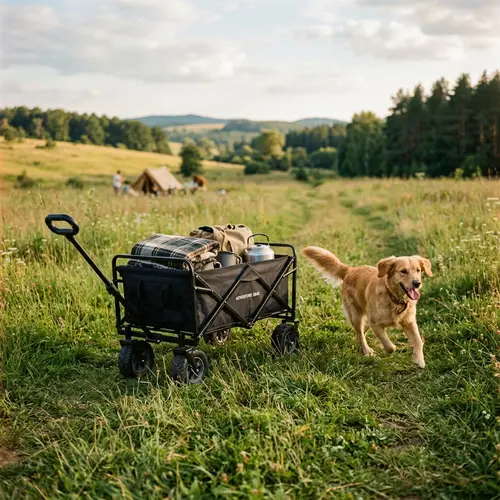 Lightweight Hand-Pulled Camping Cart for Outdoor Adventures