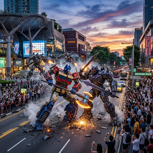 Transformers Battle on Orchard Road, Singapore