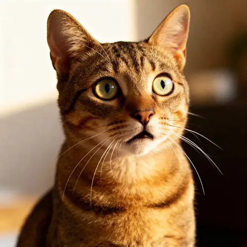 Shocked Cat with Glassy Eyes - Viral Reaction