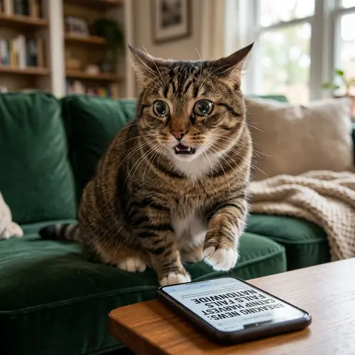 Shocked Cat with Glassy Eyes - Viral Reaction