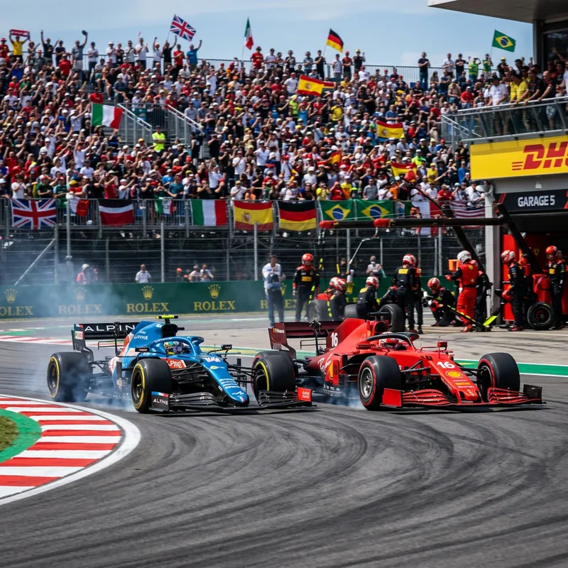 Fast and Fierce F1 Race with Aerodynamic Cars