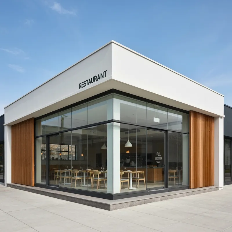 Modern Minimalist Restaurant with Global Cuisine Modern Minimalist Restaurant with Global Cuisine