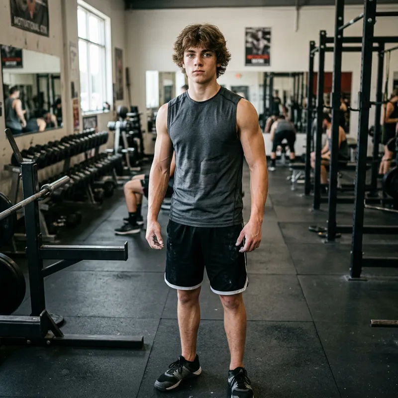 Handsome Teen with Sculpted Abs | Confident Fitness