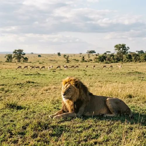 Majestic Adult Male Lion - Strength, Grace, Dominance