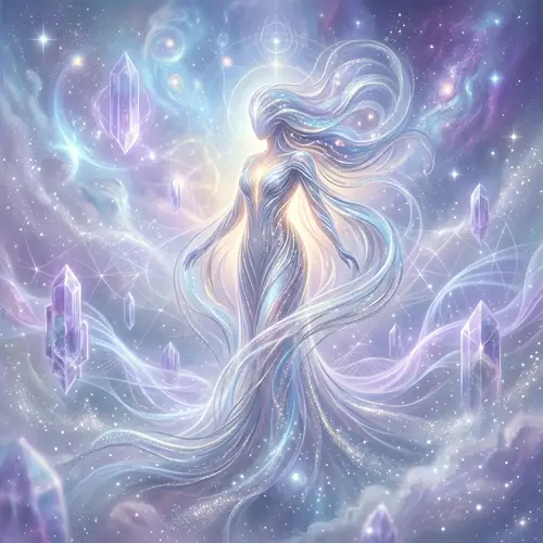 Ethereal Spiritual Realm: Radiant Goddess Inspiring Serenity