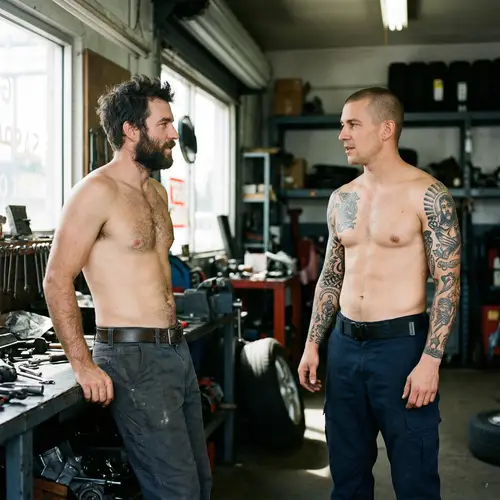 Shirtless Guys in Stylish Pants - Trendy Look