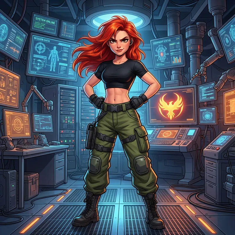 Kim Possible Inspired Animated Character Kim Possible Inspired Animated Character