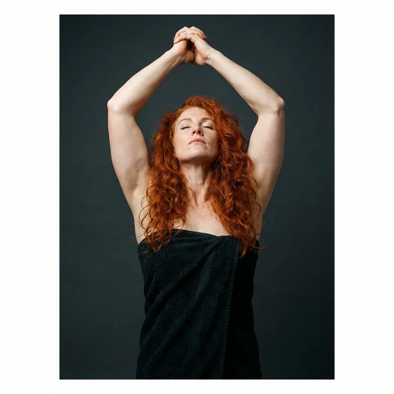 Empowered Redheaded Woman with Graceful Posture