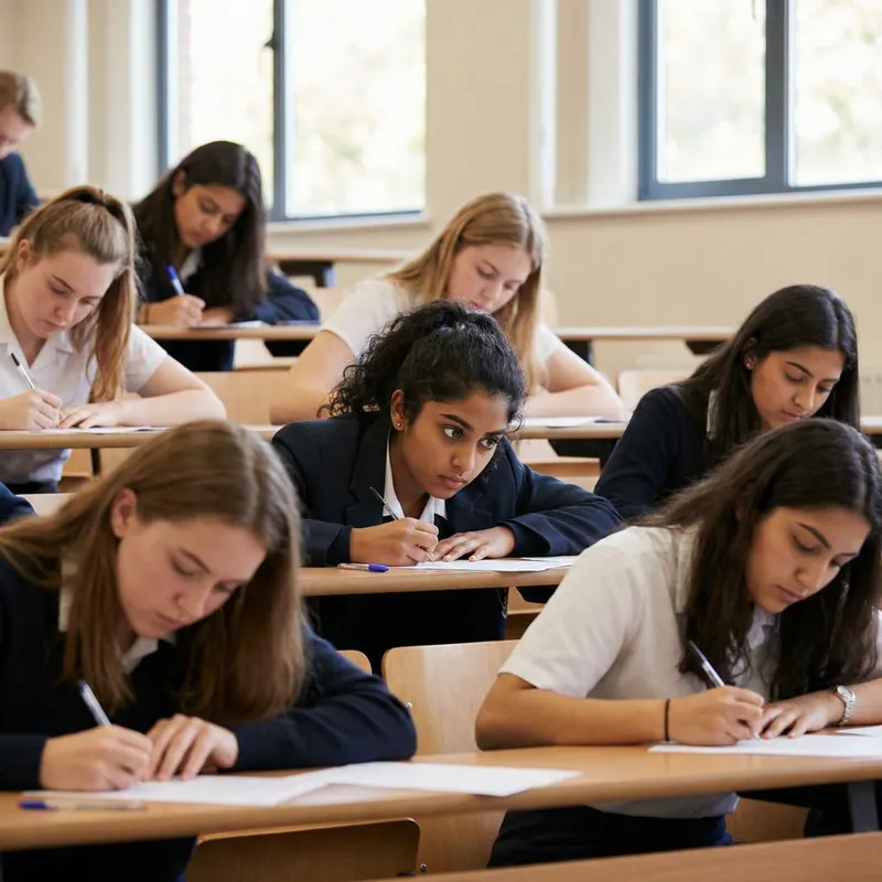 Engaging Exam Setting with Varied Students in Rows Engaging Exam Setting with Varied Students in Rows