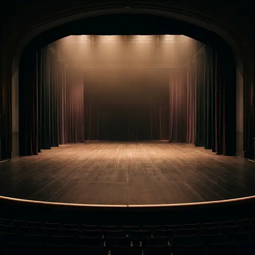 Empty Stage with Soft Lighting for Performers