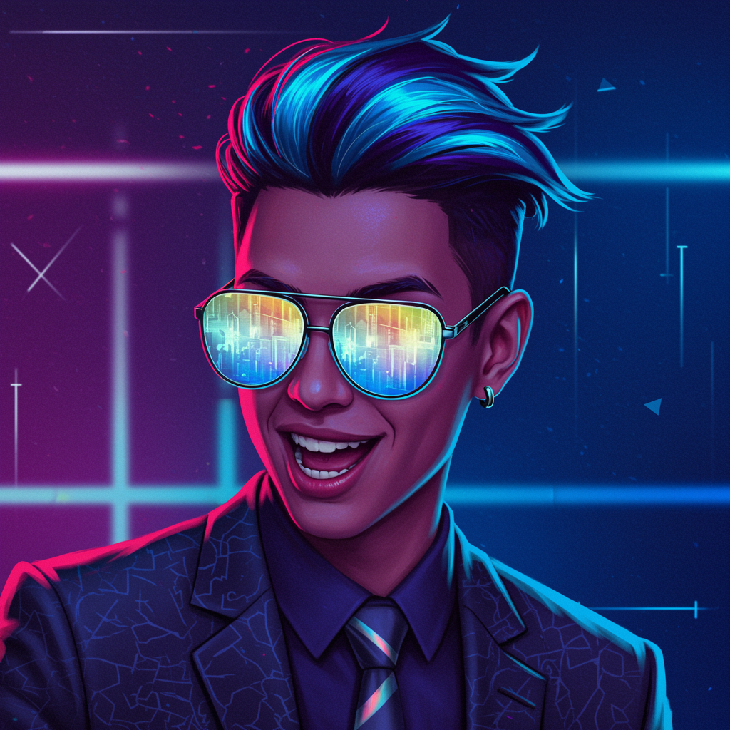 Jazzy Crypto Profile Picture Design | AI Art Generator | Easy-Peasy.AI