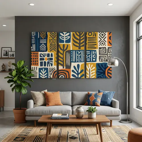 Bold Fabric Wall Art for Modern Living Rooms