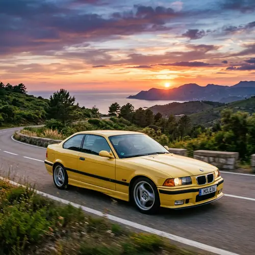 Iconic BMW M3 E36 | Sunset Scenic Drive | Sleek Design