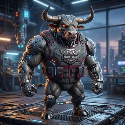 Cybernetic Bull Mascot | Pixar-Style 3D Animation