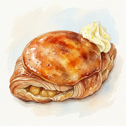Caramelized Croissant with Apple Filling