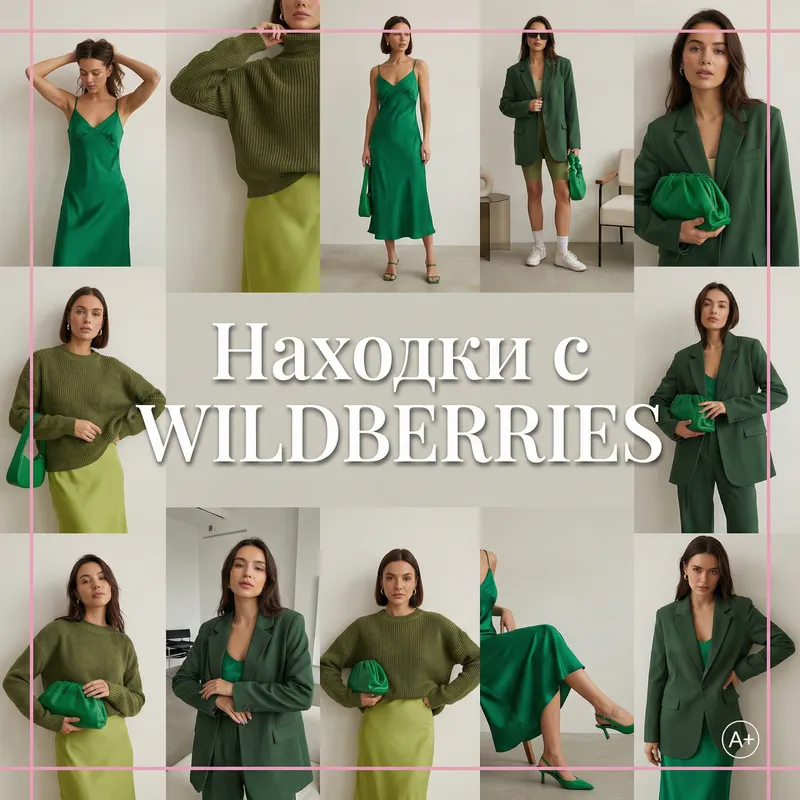 Trendy Green Fashion Collage | Wildberries Finds
