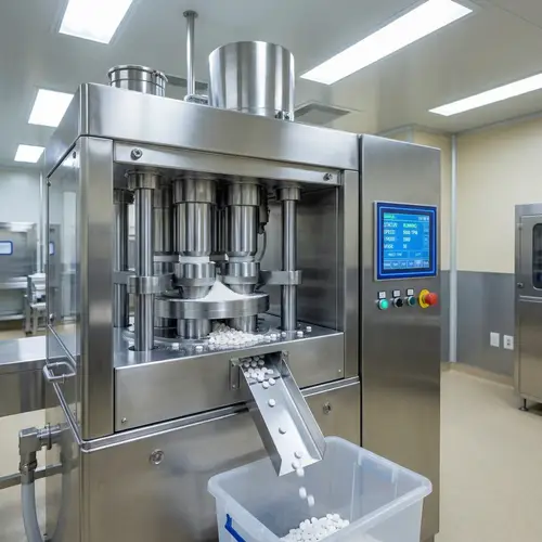 High-Precision Pharmaceutical Tablet Punching Machine | Industrial Design