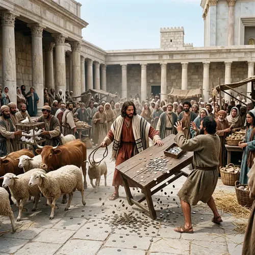 Jesus Driving out Merchants: Chaos in the Holy Temple