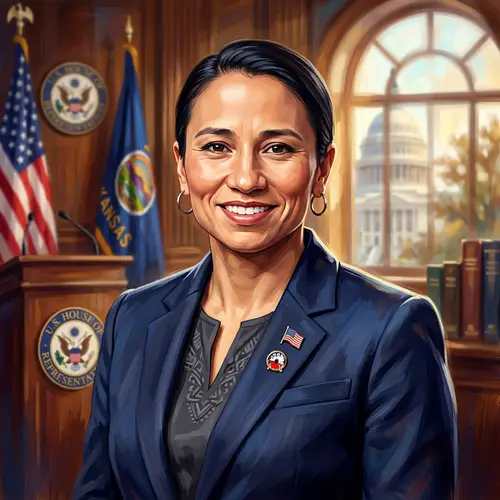 Digital Art Portrait of Sharice Davids in Suit