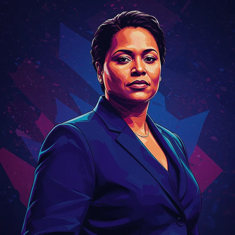 Digital Art Portrait of Sharice Davids in Formal Suit