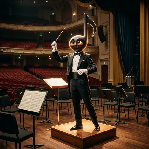 Unique Music Note Conductor Character Design