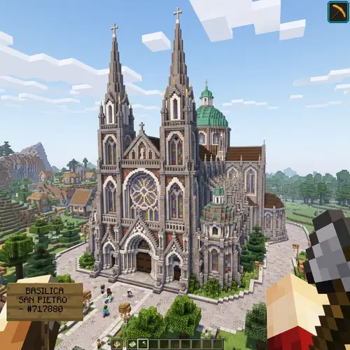 Basilica al stilo minecraft - Explore Unique Architectural Design