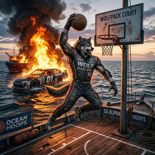 Wolf & Alonso Hybrid Dunking Basketball in Ocean | Unique Athlete Scene