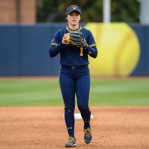 Navy Blue & Gold Softball Team Uniform with #1 Design
