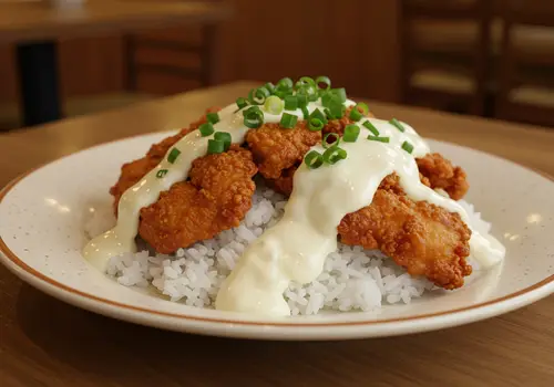 Thai Chicken Fried Rice with White Sauce Recipe