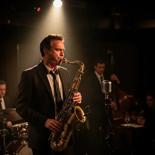 Person Playing Saxophone - Jazz Performance